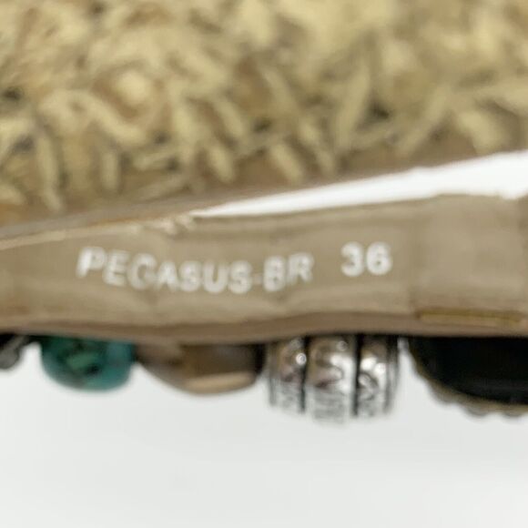 Patrizia By Spring Step Pegasus Tan Sandals 36 (5.5-6 US) Women RetroGlam 70s - Picture 6 of 16